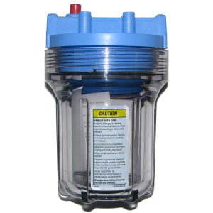 Pentek 158110 Slim Line 5 inch Clear/Blue Housing with PR
